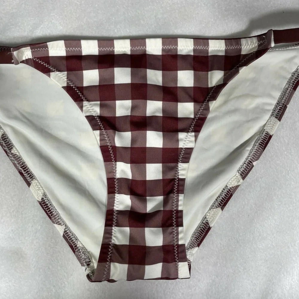 NEW‎ $88 Solid & Striped Gingham Bikini Bottoms